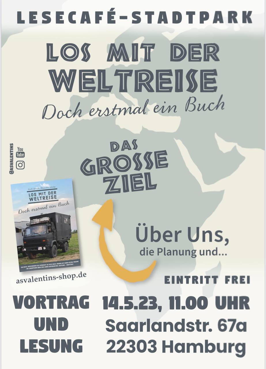 Flyer Vortrag Los mit der Weltreise